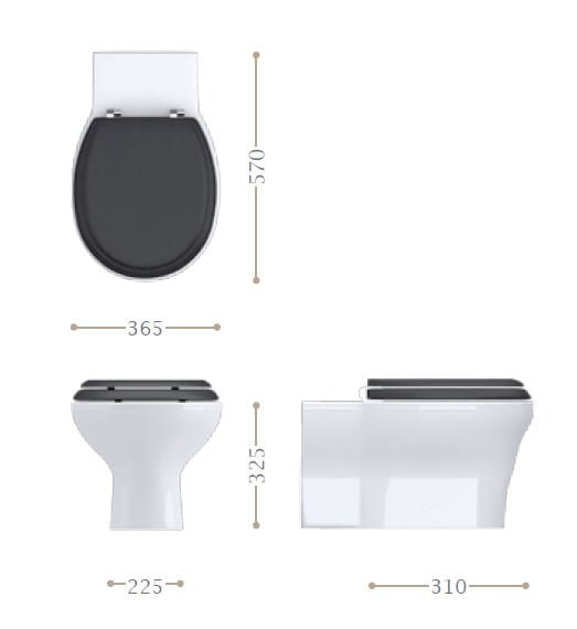 Фарфоровый подвесной туалет Gentry Home Клермонт ARCH-00019703 - Вид №1