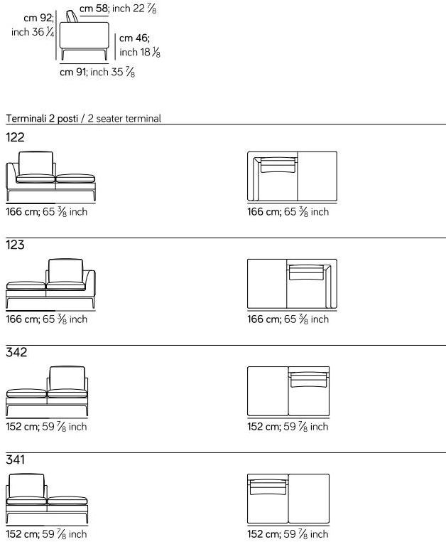 AMURA 2-х местный кожаный диван Leonard Am024.030 - Вид №9