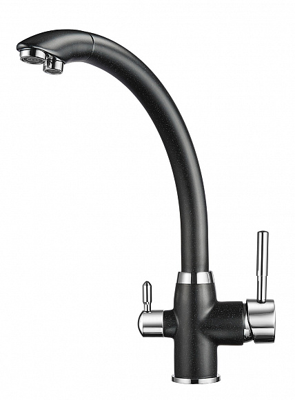 2167, ЧЁРНЫЙ, СМЕСИТЕЛЬ КУХОННЫЙ