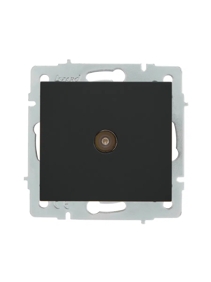RAIN Розетка ТВ проходная без рамки черный LEZARD 703-4288-129 - Вид №1