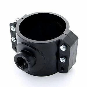 Врезка монтажная 110 x 1" ВР, 4 болта, для труб ПНД UNIDELTA