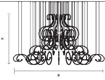 Masiero Светодиодная металлическая люстра с кристаллами Programs sun-id-1381911 - Вид №2