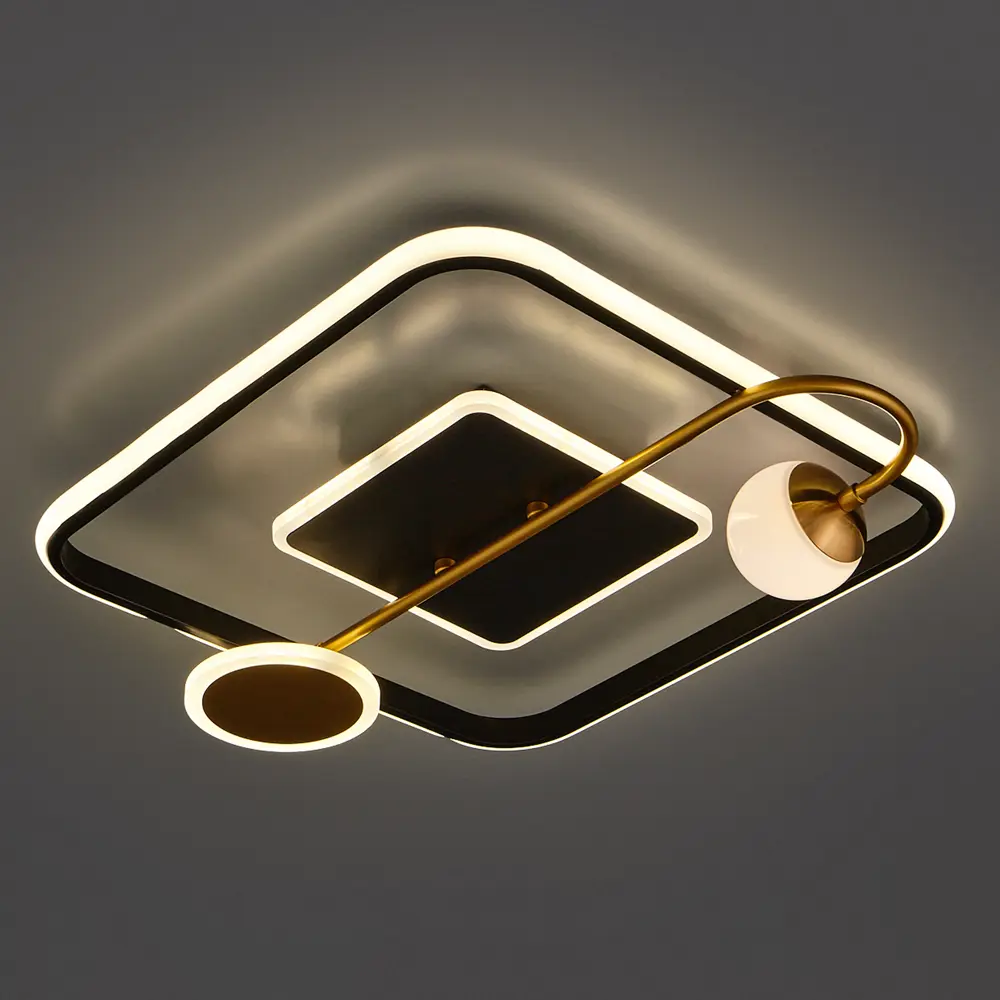 Люстра потолочная Jlight Viana 5648/80C LED цвет черный/золото 84315604 STLM-2103276 