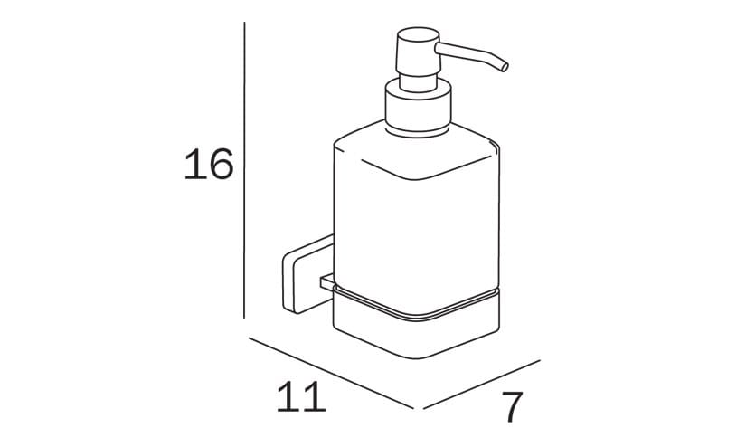 Настенный дозатор мыла INDA® ARCH-00001693 - Вид №1