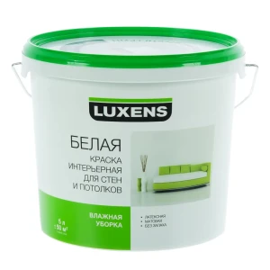 Краска водно-дисперсионная Luxens цвет белый 5 л база 1