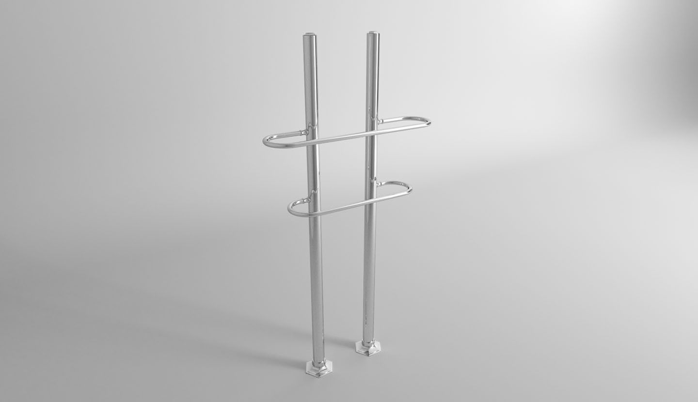 Смеситель для ванны с 2 отверстиями с ручным душем Park Avenue Темно-черная ARCH-00026342 - Вид №2