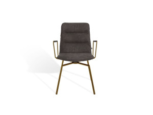 Мягкий тканевый стул с подлокотниками