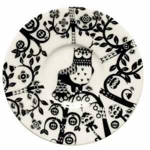 Блюдце "Taika" черная сова IITTALA СОВРЕМЕННЫЙ 221925 Белый