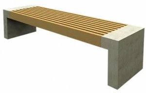 Nola Industrier Бетонная скамья без спинки