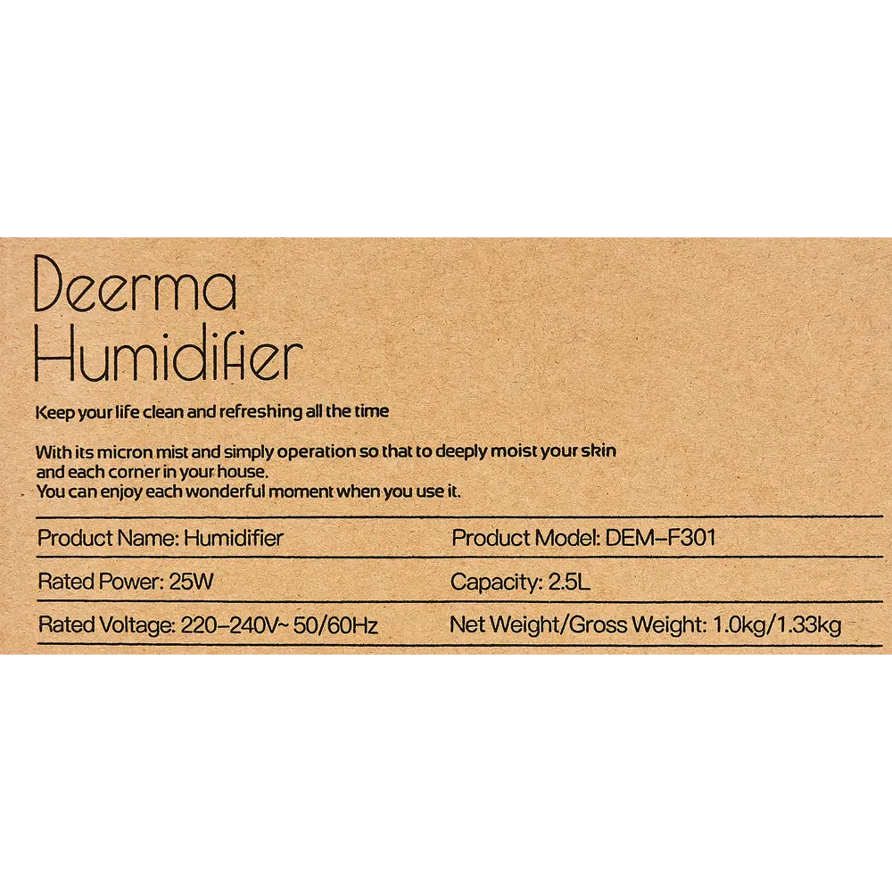 Увлажнитель воздуха ультразвуковой Deerma Top Filling DEM -F301 цвет белый 82999521 STLM-2200528 Santreyd  - Вид №5