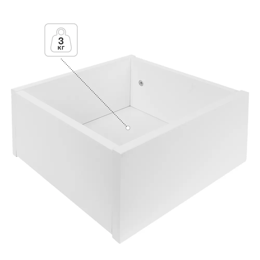 Ящик выдвижной KONSENSA Руан 32.4x15.3x1.6 см ЛДСП цвет белый STLM-2154782 - Вид №2