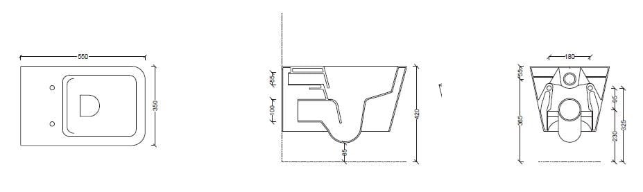 Керамический подвесной туалет Alice Ceramica HIDE ARCH-00004746 - Вид №1