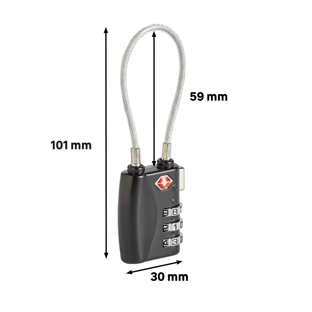Замок багажный кодовый Standers гибкий, 30 мм, цинк/сталь STLM-2017874 - Вид №3