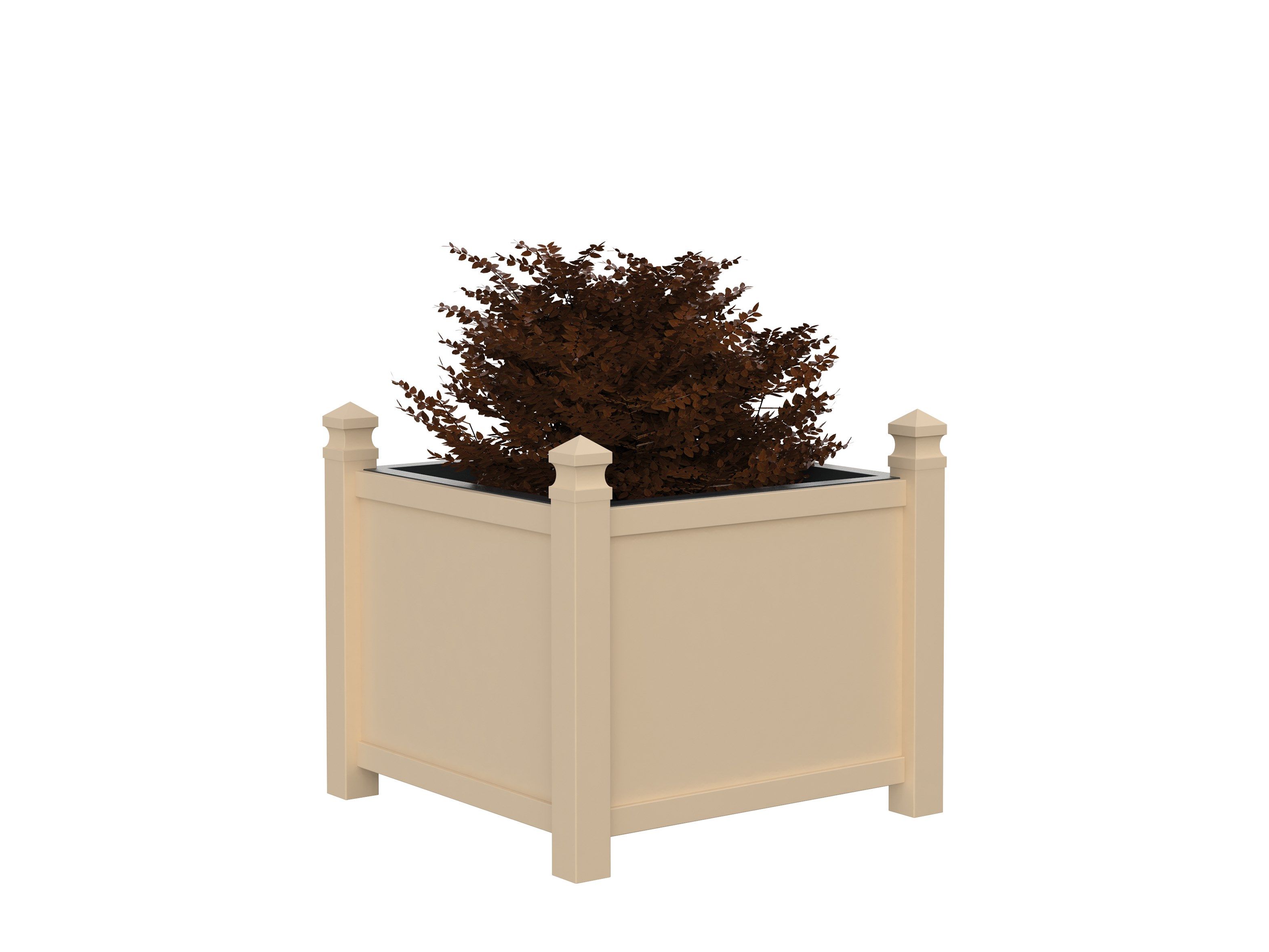 Оцинкованная стальная квадратная низкая плантатор Lazzari Plaza ARCH-00072554