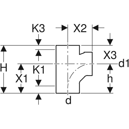 GEBERIT 367.163.16.1 Тройник со смещенным впуском Geberit PE 88,5°  - Вид №2