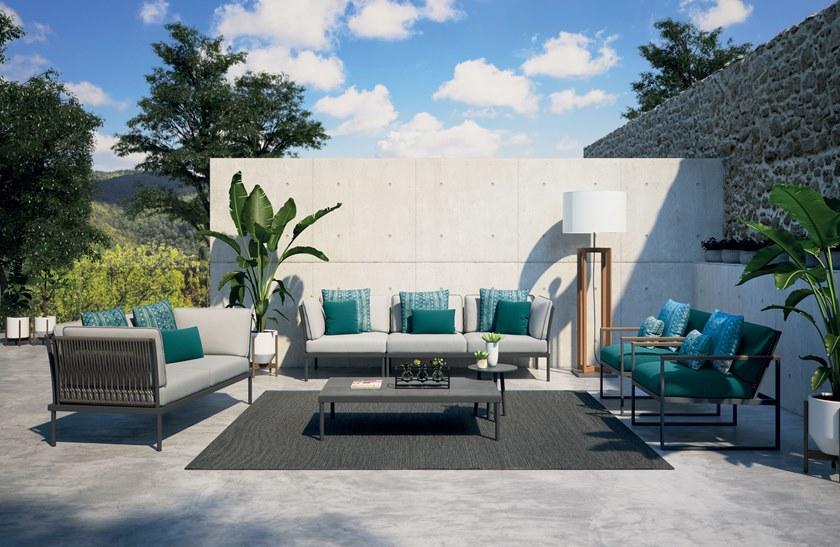 Atmosphera Угловое садовое кресло из ткани с подлокотниками Flash Fsh.pa - Вид №7