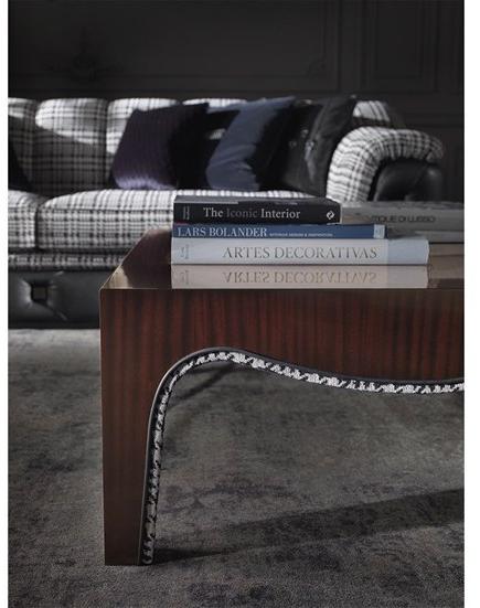 Gianfranco Ferré Home Журнальный столик квадратный из тополя Royal Cod. roa.231.a - Вид №1