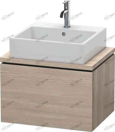 LC580003131 Тумбочка для компактной консоли L-Cube #LC5800 620 x 477 мм Сосна серебристая, декор Duravit