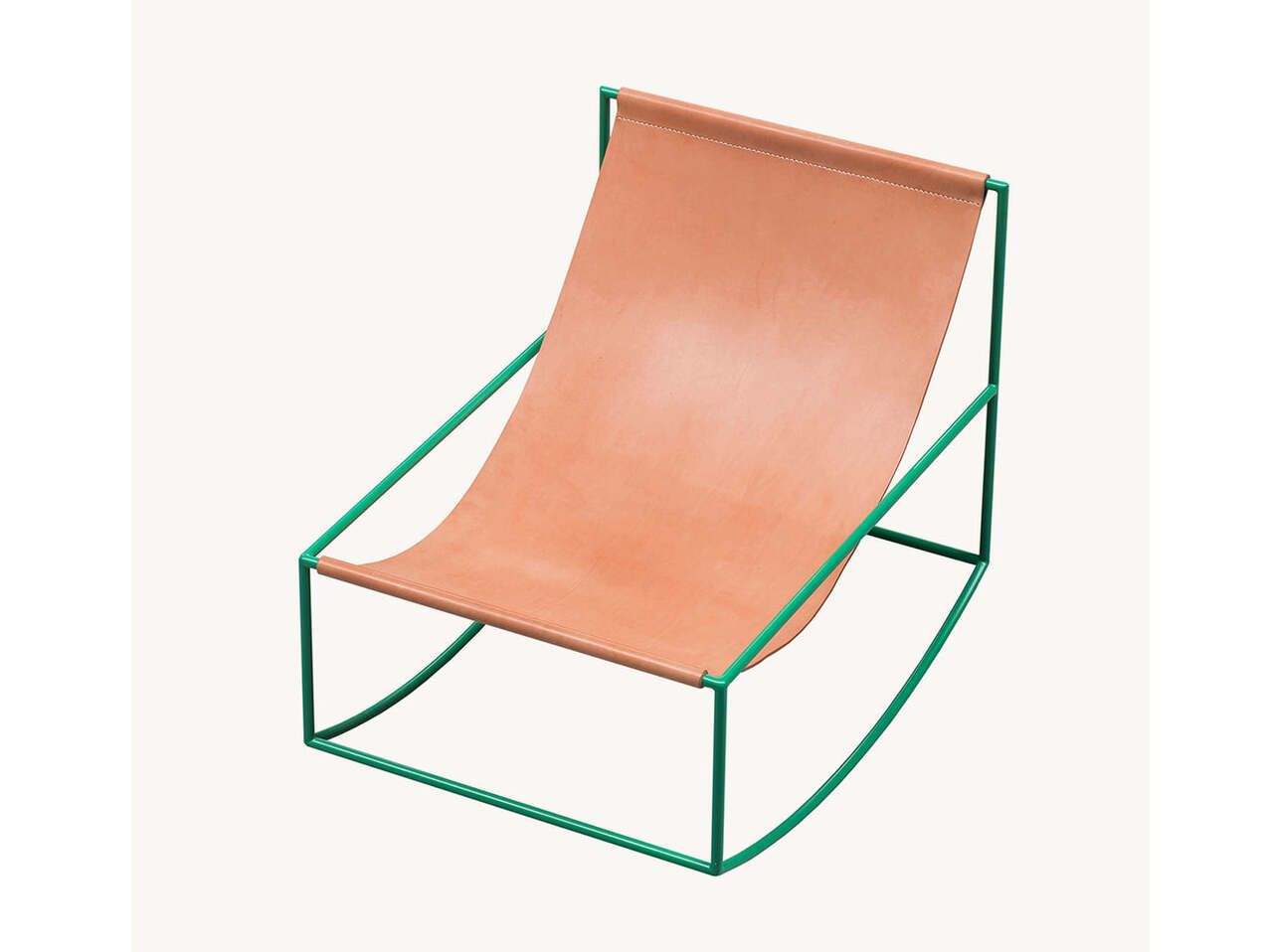 Кресло-качалка из латуни и льна valerie_objects ROCKING CHAIR ARCH-00040575 - Вид №3