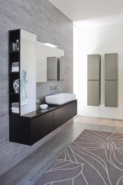 Ideagroup Лаковая тумба под умывальник с зеркалом My seventy plus sun-id-1388990 - Вид №1