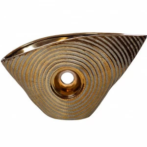 Ваза керамическая с отверстием золото 35 см GARDA DECOR - 045475 Золото