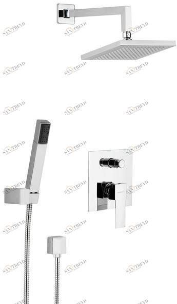 Rubinetterie Mariani Душевой набор с переключателем, ручным душем и верхним душем Polar 17b-pa