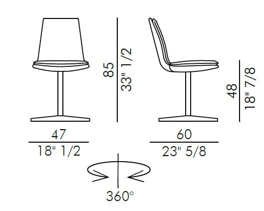 Кожаный мягкий стул EFORMA Lara ARCH-00086216 - Вид №2