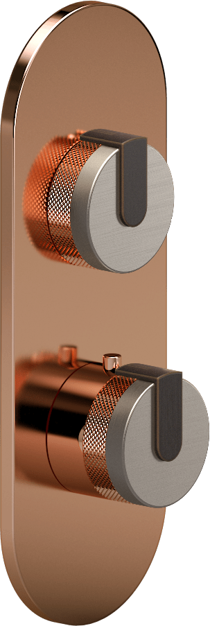 E-8026-R1BNiE0-L1OB-RG-T Планка M-Series с 2 ручками - Внешняя часть GRAFF MOD+