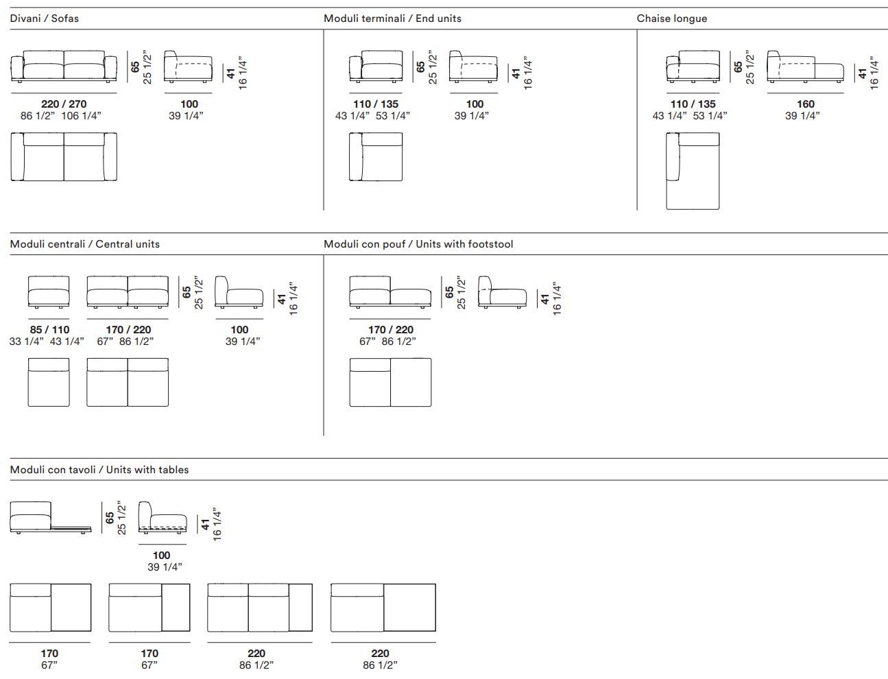 Секционный диван из ткани Alf DaFrè LAND ARCH-00112667 - Вид №12