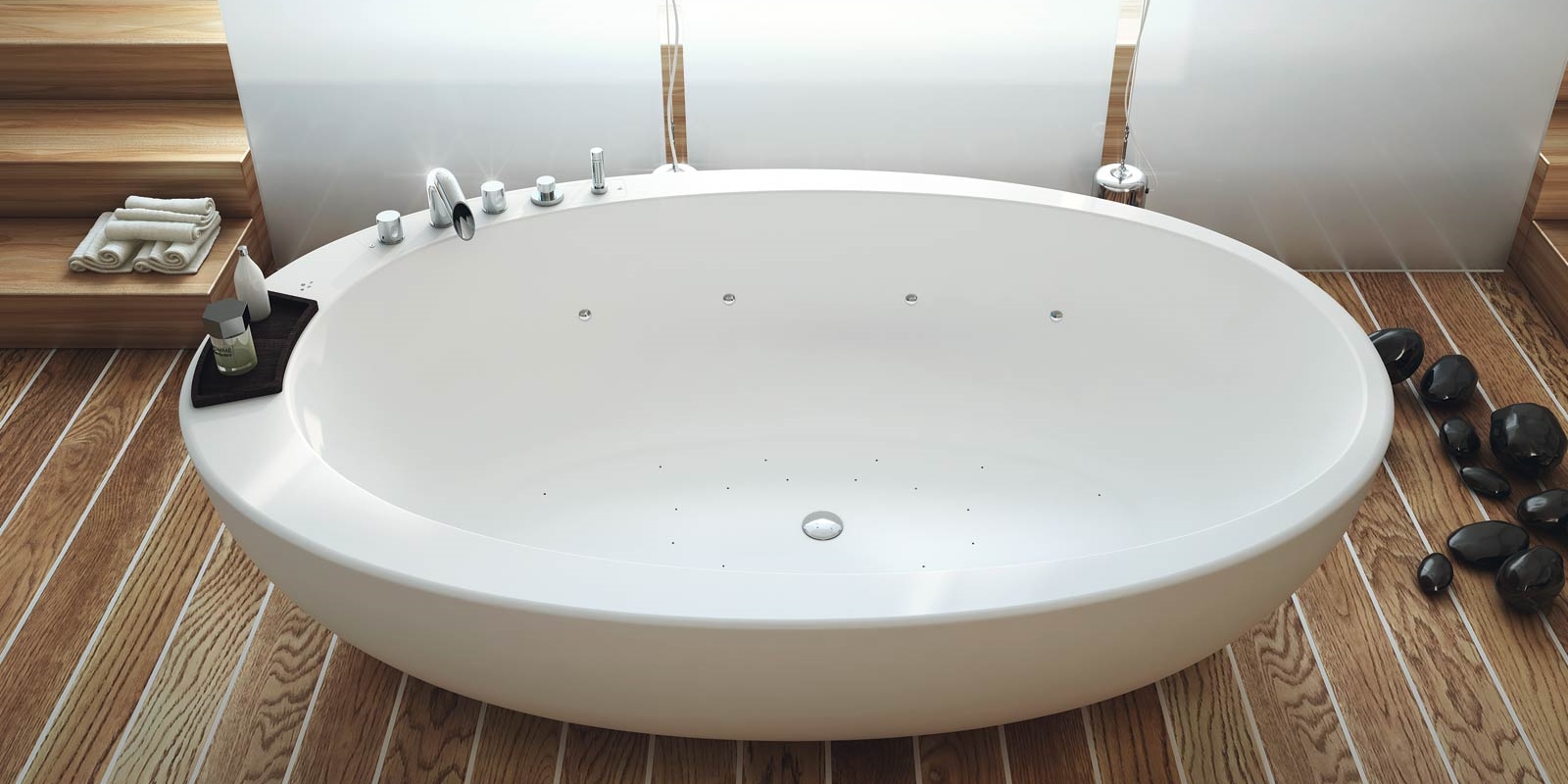 Design Ванна из Corian 1900x1200x500 Elitechnic белая MOMA Design ELTH301900 - Вид №1