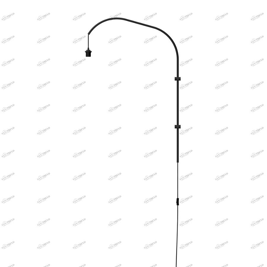 Основание для бра Willow single black (Д-77,7, В-123 см), 1,5 текстильный провод с вилкой UMAGE 4111