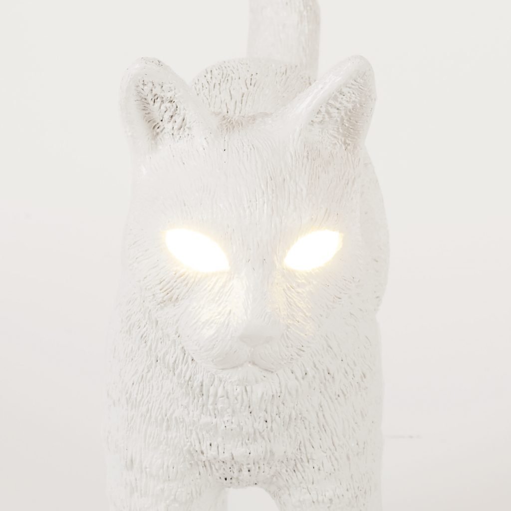 Настольная лампа белая 20,7х46 см Jobby The Cat White 15040 SELETTI ЖИВОТНЫЕ, КОШКА 00-3882462 Бежевый;белый  - Вид №9