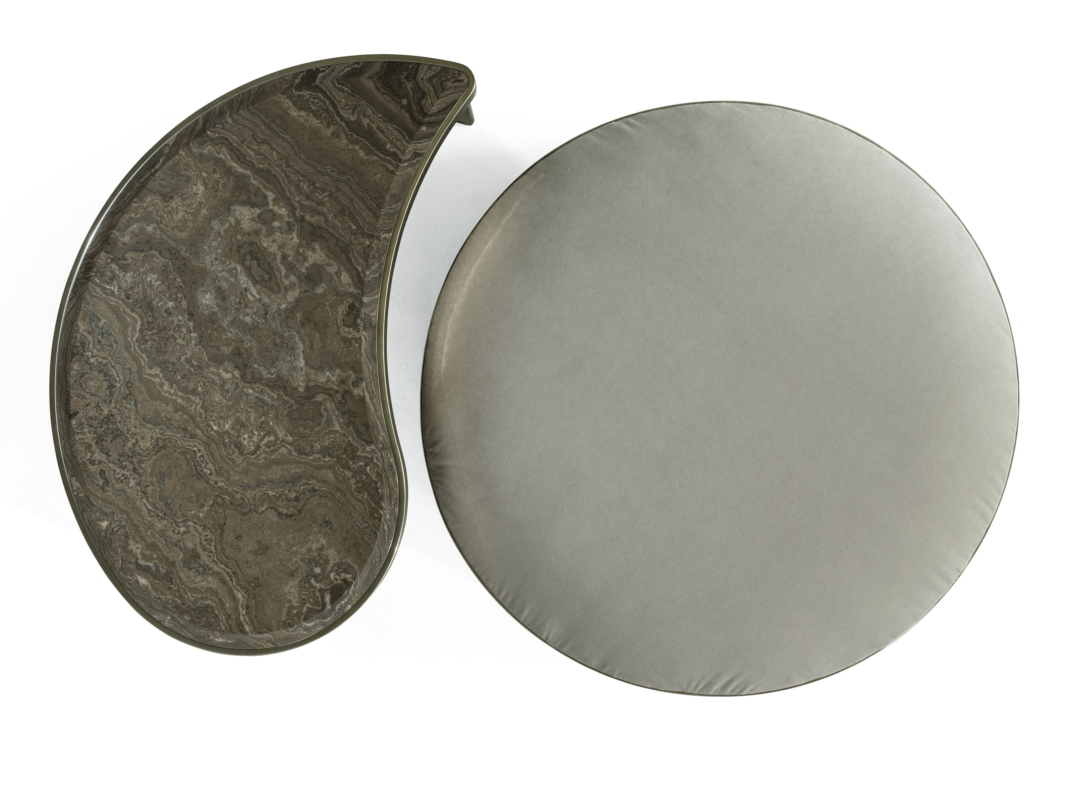 Бархатная мягкая пуфик с деревянным журнальным столиком ETRO Home Interiors ARCH-00110633 - Вид №4