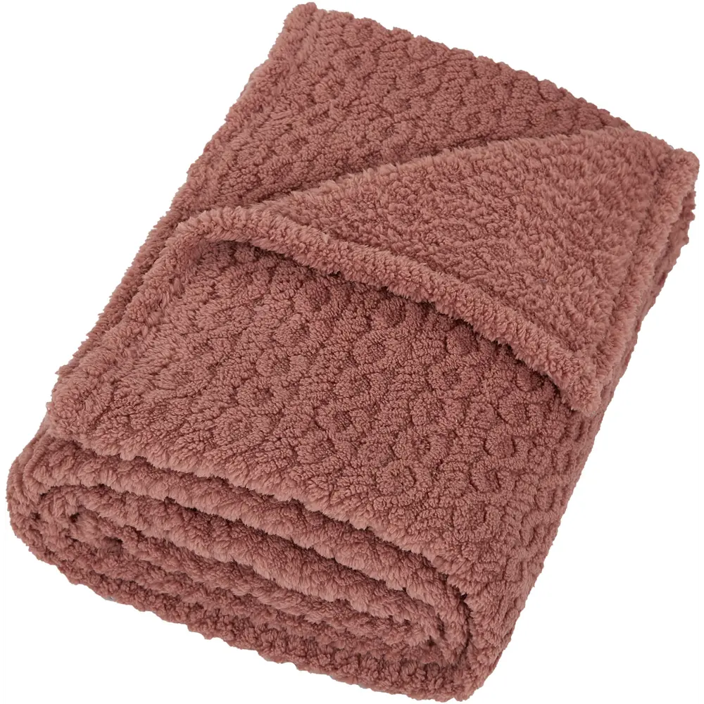 СТОЛИЦА ТЕКСТИЛЯ Плед Braid Красный 180×200 см — уютный велсофт для дома 88035591