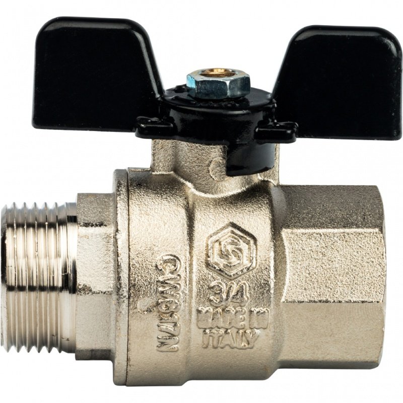 Кран шаровый STOUT ВН 3/4" полнопроходной, бабочка SVB0004000020 - Вид №1