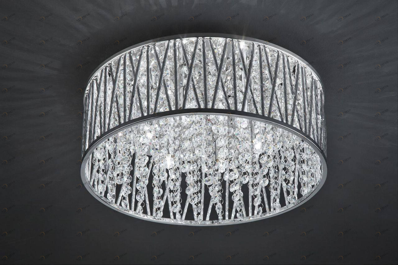 Потолочный светильник ST Luce SL круглая 6 ламп SL775.002.06 ST LUCE SL775 073290 Прозрачный;серебро 