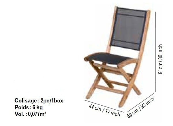 Складной садовый стул Batyline® Les Jardins® Tekura ARCH-00022284 - Вид №2