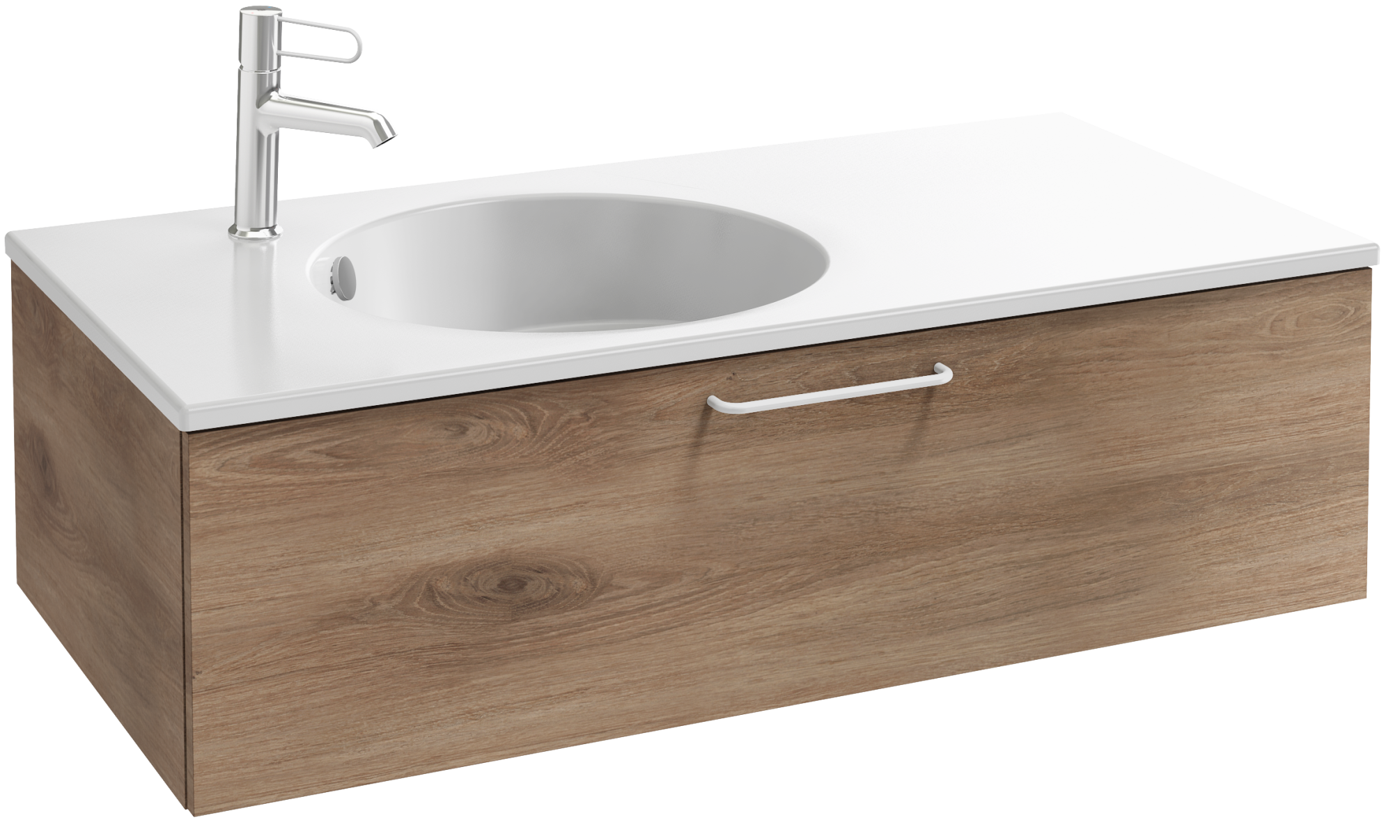 EB2516-R6-N18 Тумба под столешницу 100 см, 1 ящик, белая ручка JACOB DELAFON ODÉON RIVE GAUCHE ODEON RIVE GAUCHE