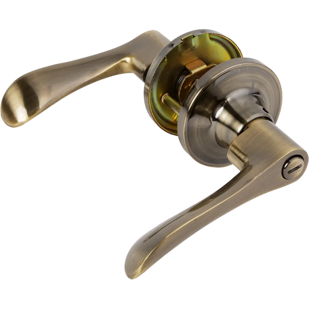 Ручка-защёлка 3201 AB BK, с фиксатором, цвет античная бронза ФАБРИКА ЗАМКОВ STLM-2017962