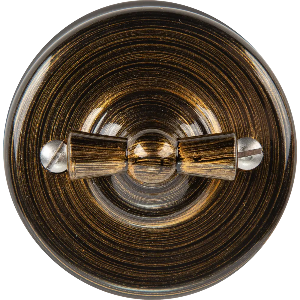 Выключатель накладной Electraline 2 клавиши цвет бронза Ретро STLM-2006389 - Вид №1