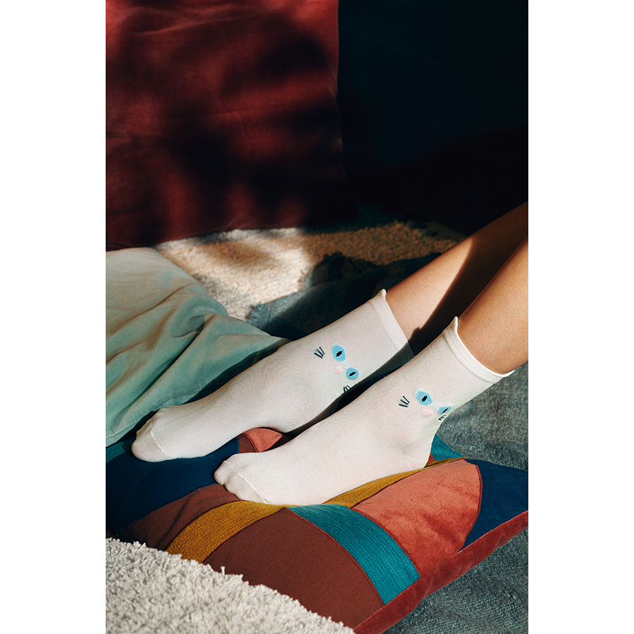 DYCATSOWH Носки cat белые Doiy  - Вид №1