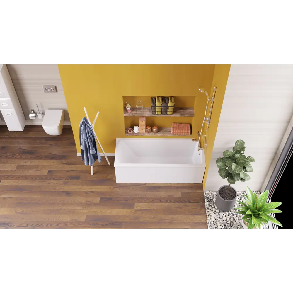 Ванна 100Acryl Ницца акриловая 120x70 см каркас в комплекте STLM-2022294 - Вид №9