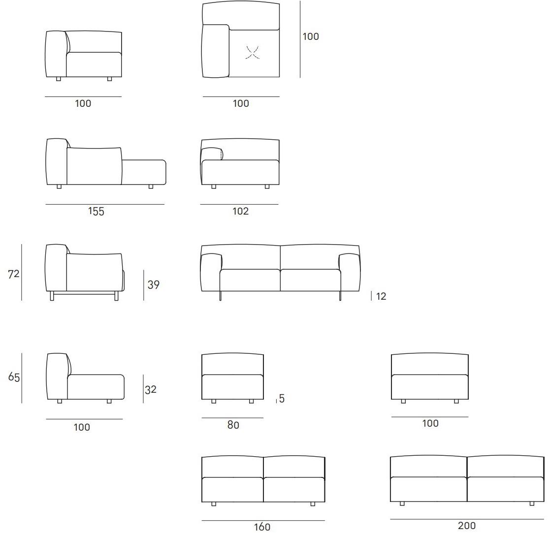 Living Divani Съемный диван Wall sun-id-1347875 - Вид №9