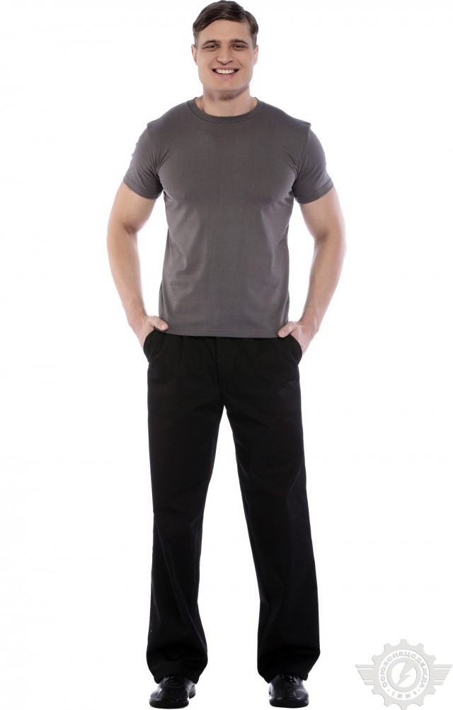 61073 Футболка "Престиж" темно-серая  Одежда для официантов  размер XXL (54) Спецодежда  - Вид №8