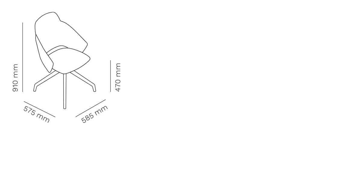 Тканевый поворотный операционный стул на насесте Mara Icon ARCH-00038998 - Вид №8