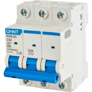 Автоматический выключатель CHINT NXB-63 3P C50 А 6 кА 85334564 STLM-2161629