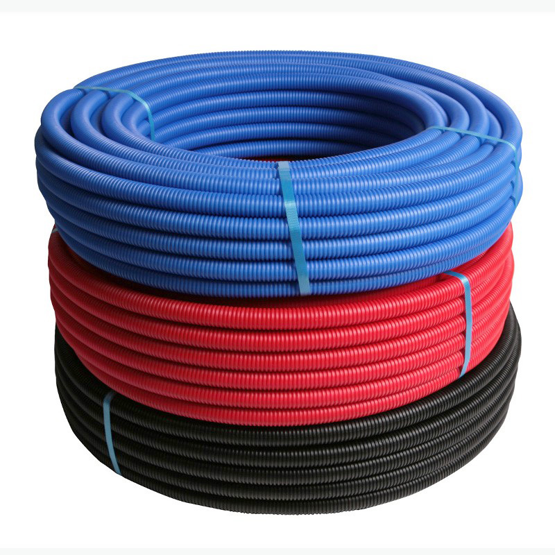 Труба металлопластиковая в гофре Henco 20 синяя 100020MB