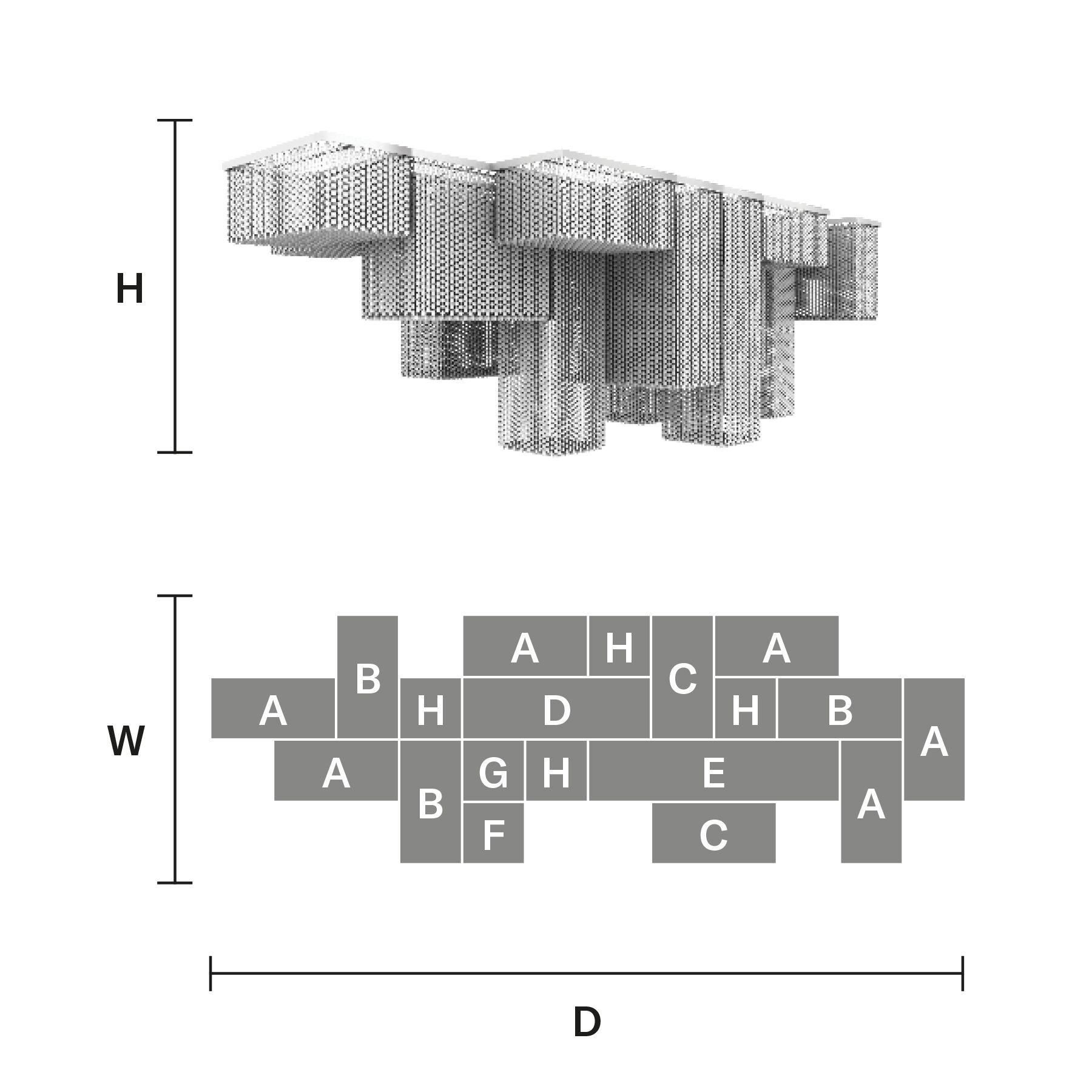 Потолочный светильник с кристаллами Masiero куб ARCH-00037277 - Вид №2