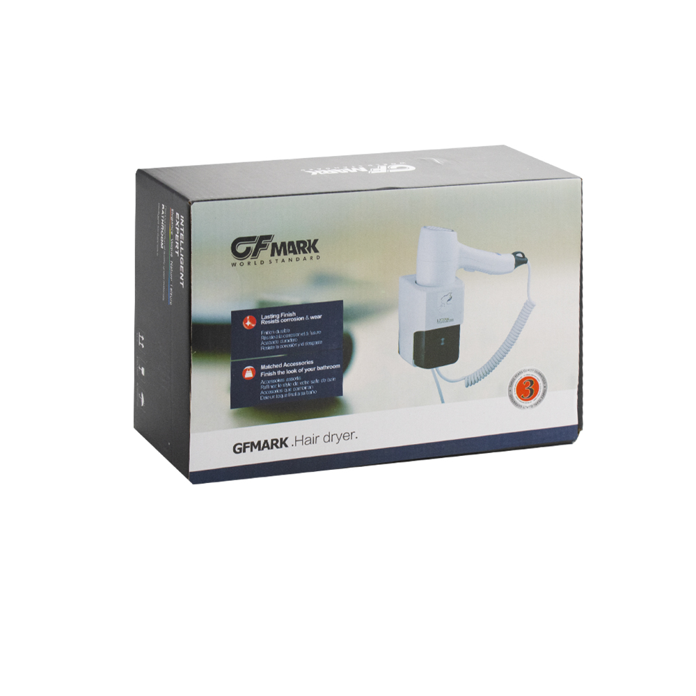 GFmark - Фен для волос ПРОФИ, СУПЕР, в ванную комнату с РОЗЕТКОЙ. 1200W, код: 6812  - Вид №6