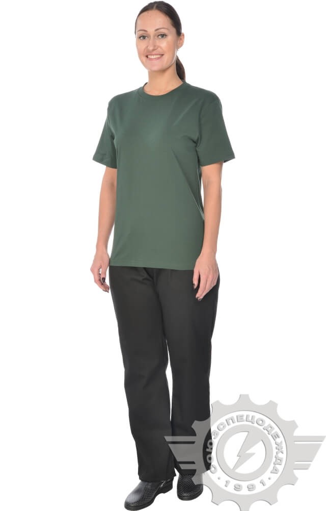 4958306 Футболка темно-зеленая  Одежда для официантов  размер 4XL (60-62) Спецодежда  - Вид №10